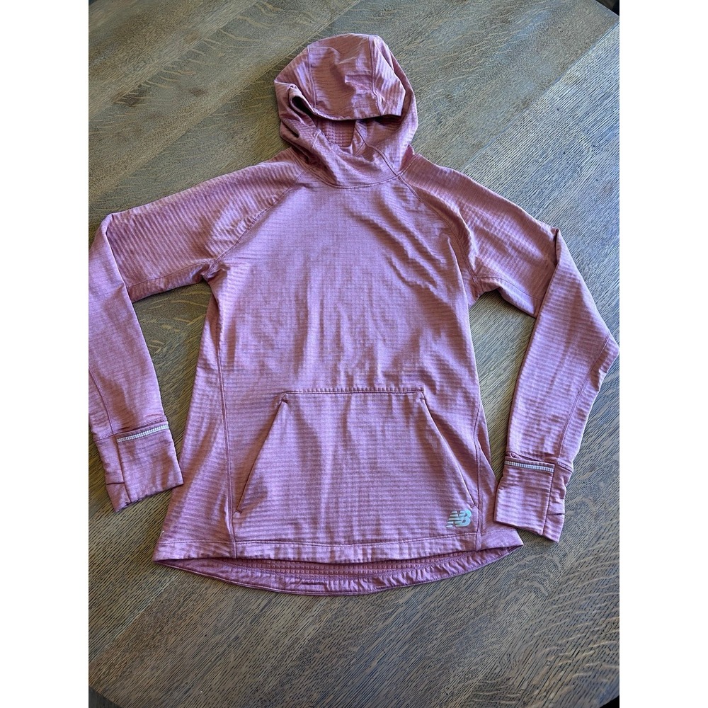 New Balance Long Sleeve Hooded Running Shirt – Rose – Fits Like Medium